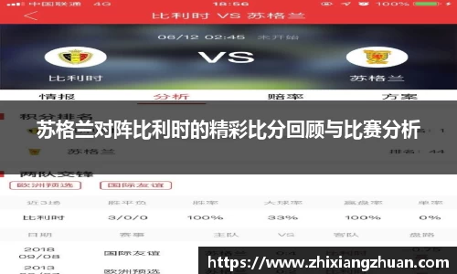 苏格兰对阵比利时的精彩比分回顾与比赛分析